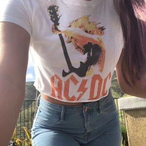 acdc crop top